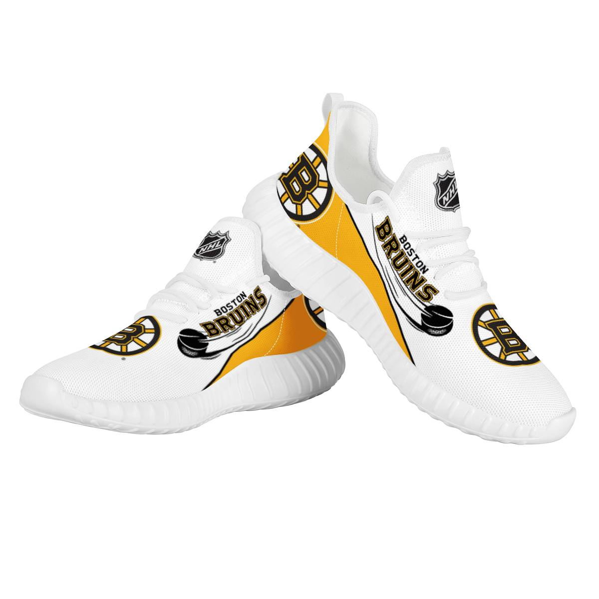 Men's NHL Boston Bruins Mesh Knit Sneakers/Shoes 002